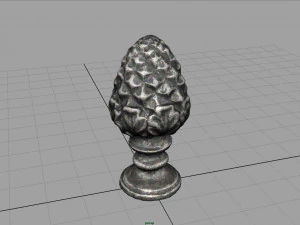 concrete pinecone ornaments 3D Model