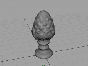 concrete pinecone ornaments Modelo 3D