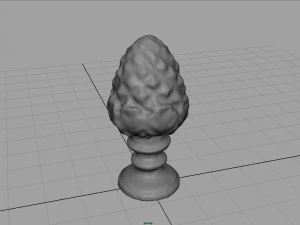 concrete pinecone ornaments 3D Model