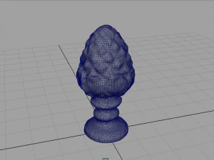 concrete pinecone ornaments 3D Model