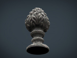 concrete pinecone ornaments Modelo 3D