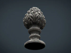 concrete pinecone ornaments 3D Model