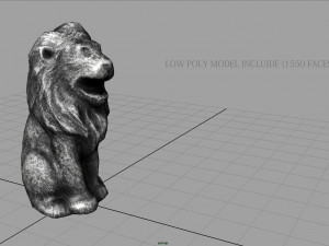 leon statue 3D 模型
