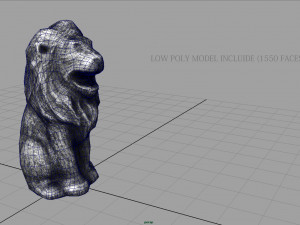 leon statue 3D 模型