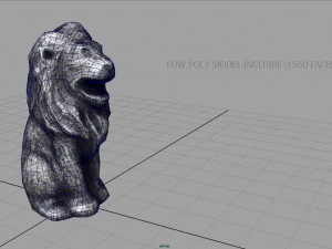 leon statue 3D Model