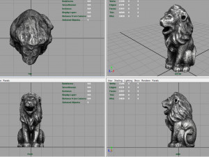 leon statue 3D 模型
