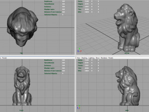 leon statue 3D 模型