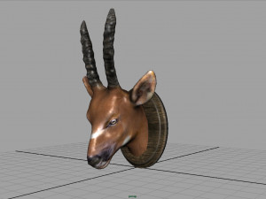 african antelope mount 3D 模型
