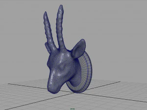 african antelope mount 3D Model