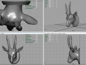african antelope mount 3D Model