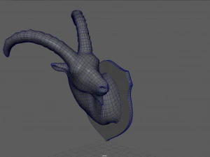 wild goat trophy 3D Model