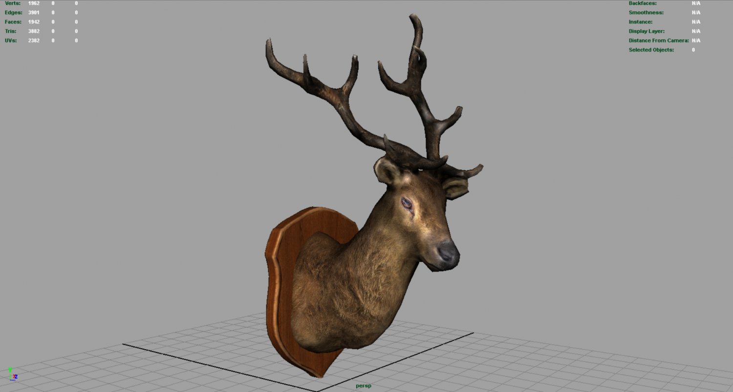 pic Deer 3D View Camera deer trophy 3d model in deer 3dexport