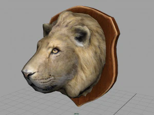 lion trophy 3D Model