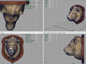 lion trophy 3D 模型