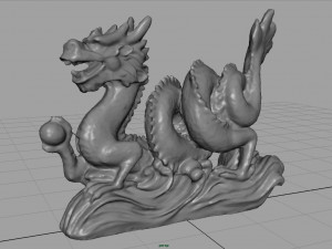 chinese dragon statue 2 Modelo 3D