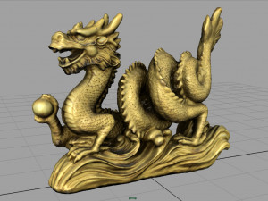 chinese dragon statue 2 Modelo 3D