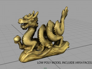 chinese dragon statue 2 Modelo 3D