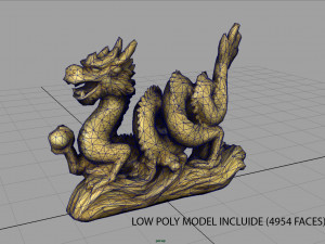 chinese dragon statue 2 Modelo 3D