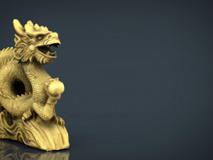 chinese dragon statue 2 Modelo 3D