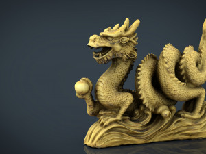 chinese dragon statue 2 Modelo 3D