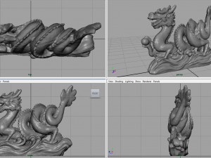 chinese dragon statue 2 Modelo 3D