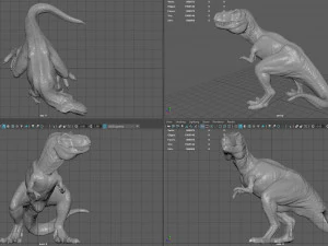 tyranossaurus rex sculpture 3D Model