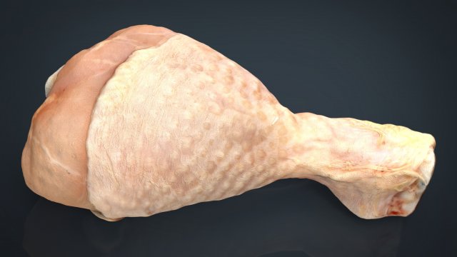 fresh chicken leg 3D Model .c4d .max .obj .3ds .fbx .stl .blend 