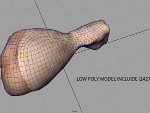 fresh chicken leg 3D Model