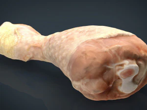 fresh chicken leg 3D Model