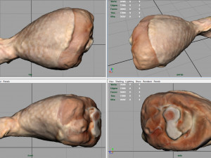 fresh chicken leg 3D Model