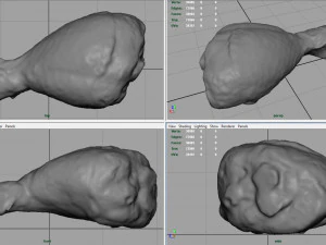 fresh chicken leg 3D Model