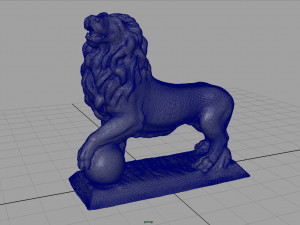 lion with ball 3D Model