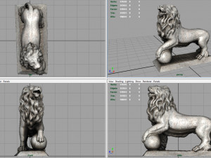 lion with ball 3D Model