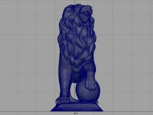 lion with ball 3D Model