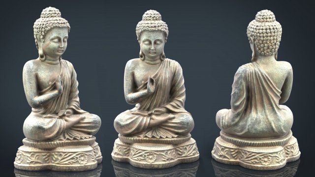 iron buddha Modelo 3D .c4d .max .obj .3ds .fbx .stl .blend 