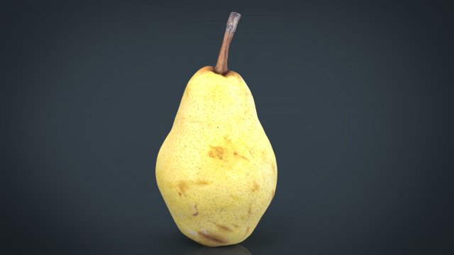yellow pear 3D Model .c4d .max .obj .3ds .fbx .stl .blend 