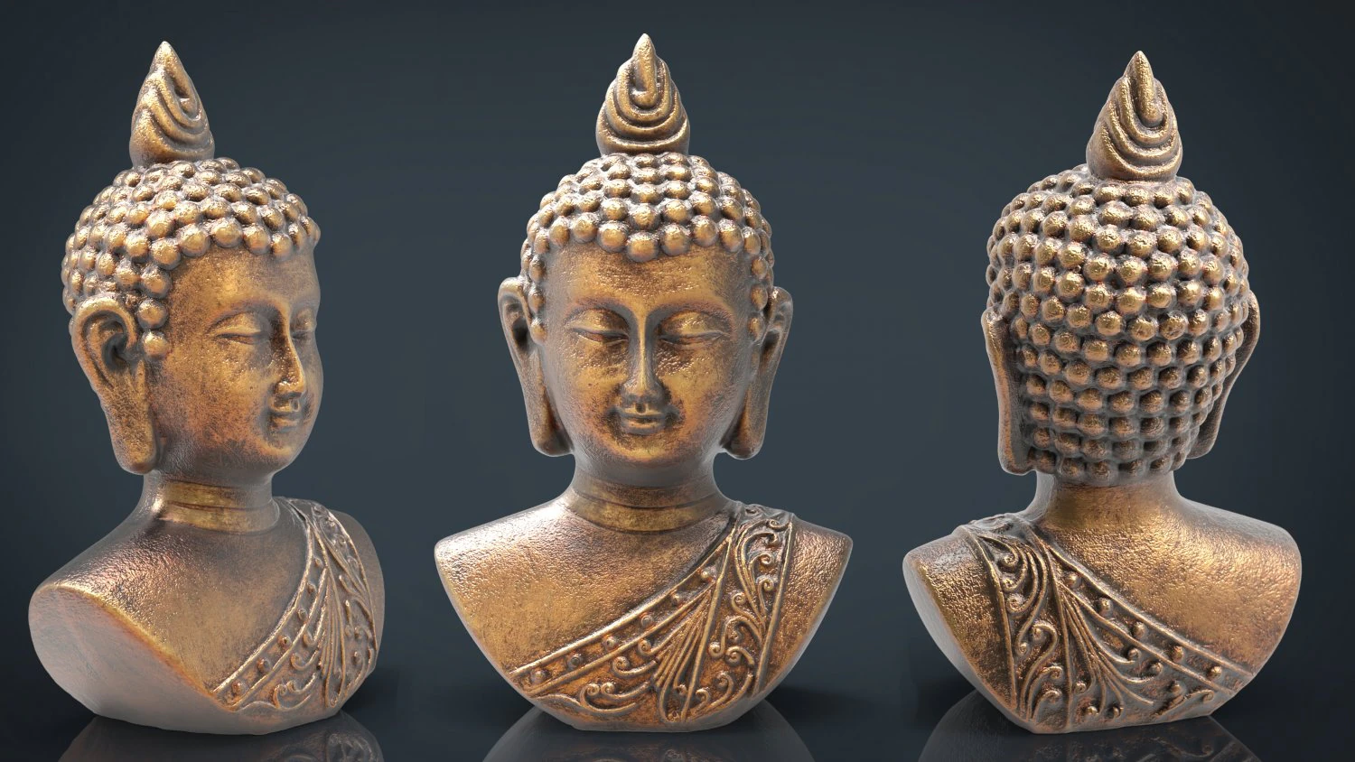 cabe&ccedil;a de buda cooper Modelo 3D .c4d .max .obj .3ds .fbx .stl .blend 