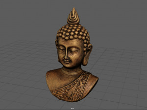 cooper buddha head Modello 3D