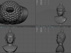 cooper buddha head Modello 3D