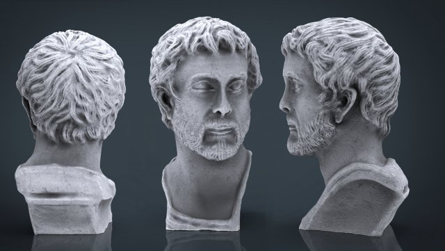 antonio pio bust Modello 3D .c4d .max .obj .3ds .fbx .stl .blend 