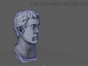 antonio pio bust Modello 3D
