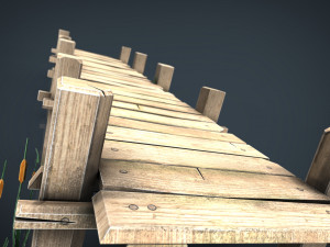 wooden pier 3Dモデル
