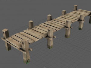 wooden pier 3Dモデル