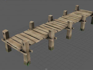 wooden pier 3D Model