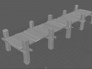 wooden pier 3D Model