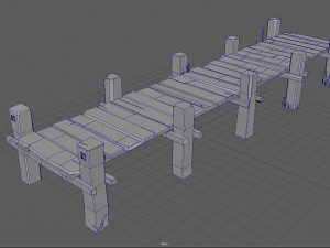 wooden pier 3Dモデル