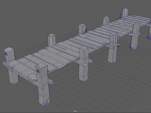 wooden pier 3D Model