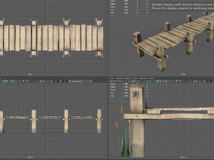 wooden pier 3Dモデル