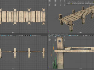 wooden pier 3D Model