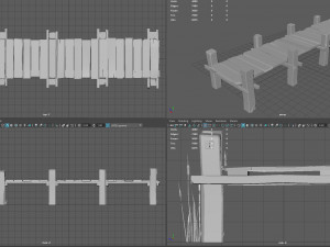wooden pier 3Dモデル